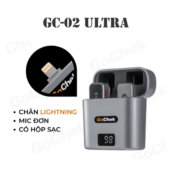 Bộ 01 Mic thu âm không dây Gochek GC-C02 Chân Lightning
