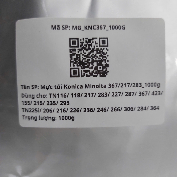 Mực Photocopy Konica Minolta 367/ 217/ 283/ 364