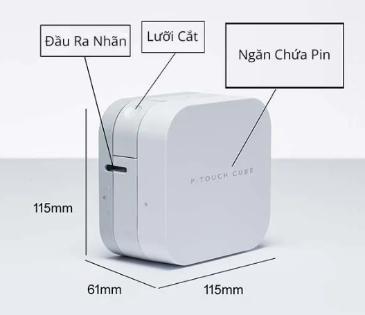 Máy in nhãn bluetooth Brother P-Touch Cube PT-P300BT
