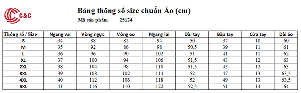 25124 - Áo Sơ Mi In Họa Tiết Cổ Bâu Chữ V Thêu Hoa Phối Nút Kiểu