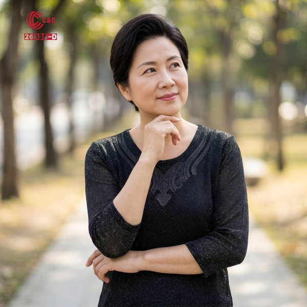 26035 - Áo Lưới Kim Tuyến Thêu Cách Điệu Hoa Văn Vương Miện Phối Đá