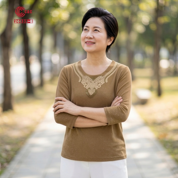 26035 - Áo Lưới Kim Tuyến Thêu Cách Điệu Hoa Văn Vương Miện Phối Đá