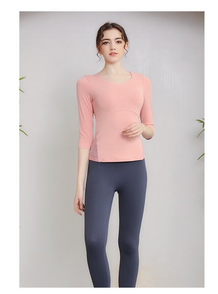 Áo yoga dài tay liền bra - PYMAT035