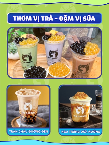 COMBO 5 SET TRÀ SỮA NẤU 50-60 LY (Đường đen, matcha, chocolate, khoai môn, việt quất) - TẶNG 10 Ống hút, 5 túi lọc trà, công thức nấu - THE GARDEN - Tea, trà