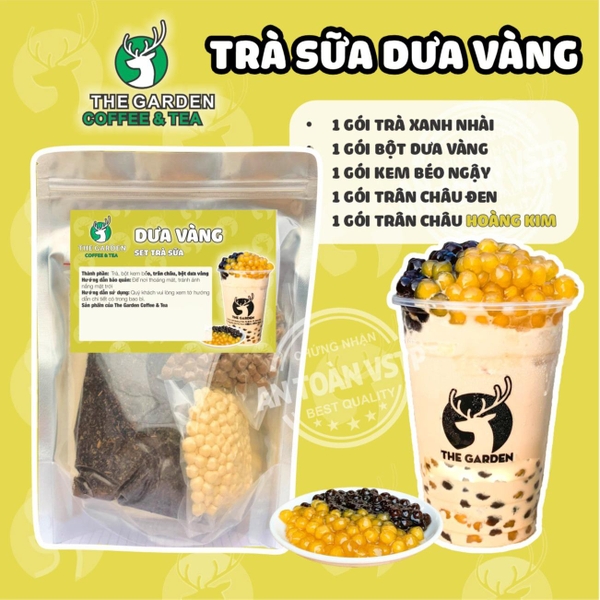 Set nguyên liệu trà sữa Tự Pha THE GARDEN | 30-35 Ly | Nhiều vị