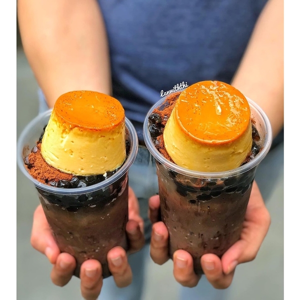 Set Milo Dầm Trân Châu Pudding Trứng Pudding Socola THE GARDEN Set 20 Ly