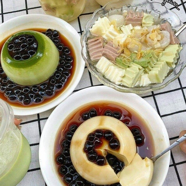 Set nguyên liệu Tàu hũ trân châu đường đen THE GARDEN | Thành phẩm 20 Ly