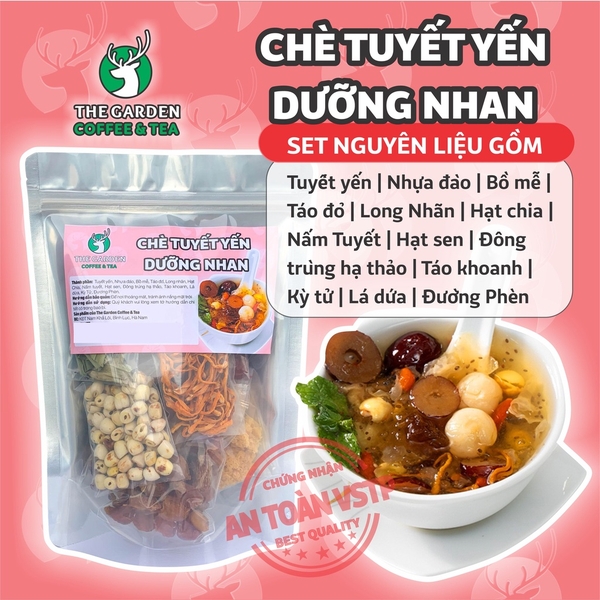 Chè dưỡng nhan tuyết yến THE GARDEN nấu 30 chén 500g
