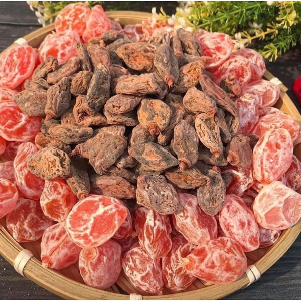 Xí muội, ô mai mix 2 vị đào, thịt không hạt siêu ngon hấp dẫn - 100GR THE GARDEN