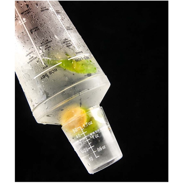 Bình lắc nhựa Shaker nhiều vạch 530ml và 700ml
