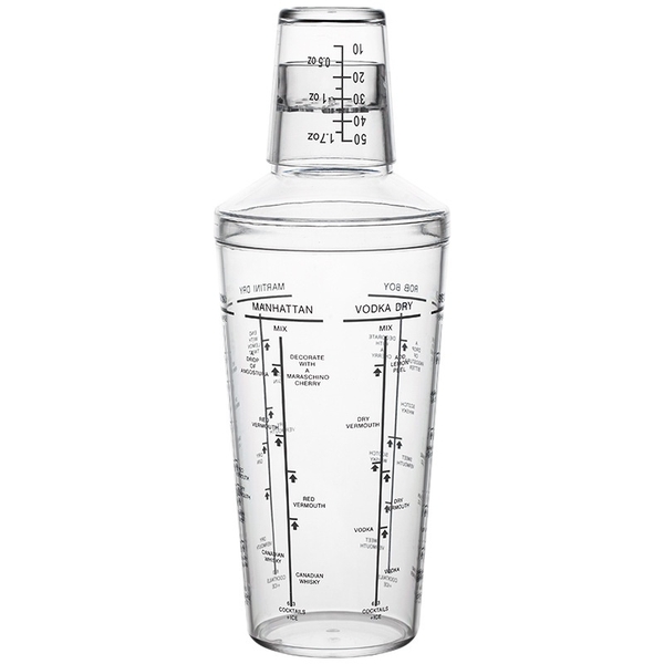 Bình lắc nhựa Shaker nhiều vạch 530ml và 700ml