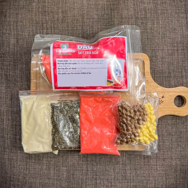 Set nguyên liệu trà sữa Tự Pha THE GARDEN | Thành phẩm 6-8 ly | Nhiều vị
