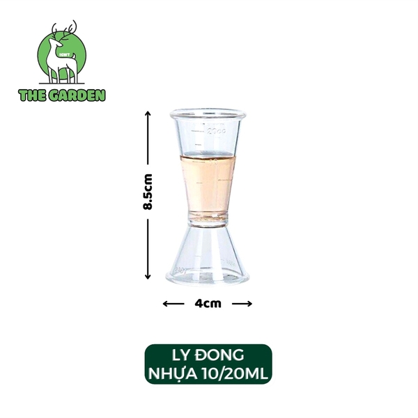 Jigger 2 đầu | Chất liệu nhựa | Dung tích 20/40m và 10/20ml