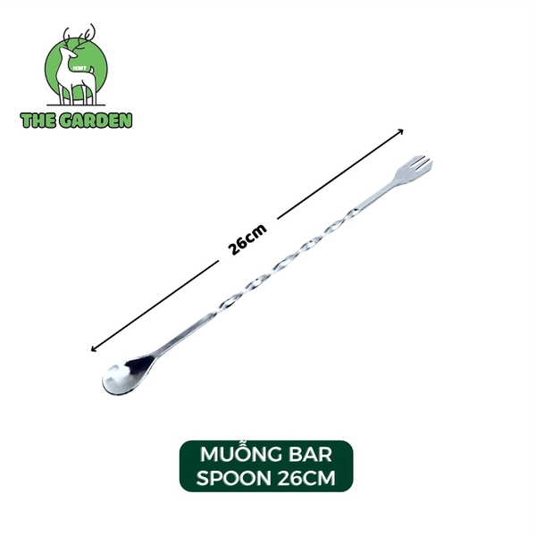 Thìa bar pha chế inox 26 cm và 32cm