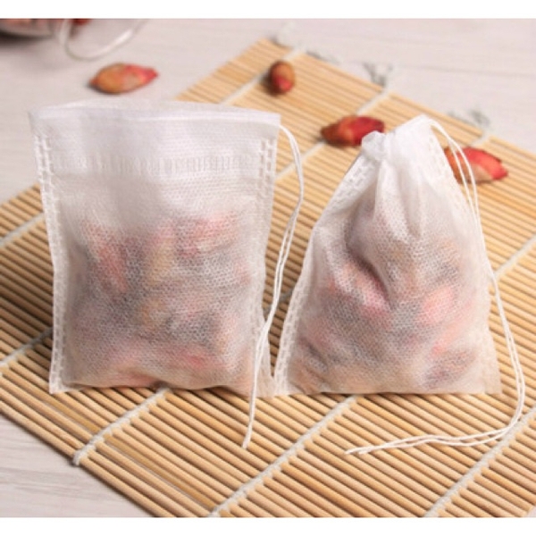 Túi lọc trà, thảo dược dây rút chất liệu không dệt kích thước 10x15cm