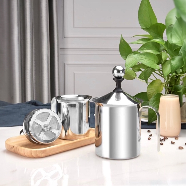 Ca đánh sữa lạnh latte inox | Dung tích 400ML và 800ML