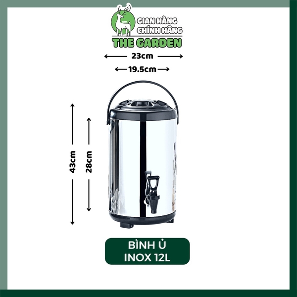 Bình ủ trà cao cấp | Inox | Dung tích 6 - 8 - 10 - 12 lít