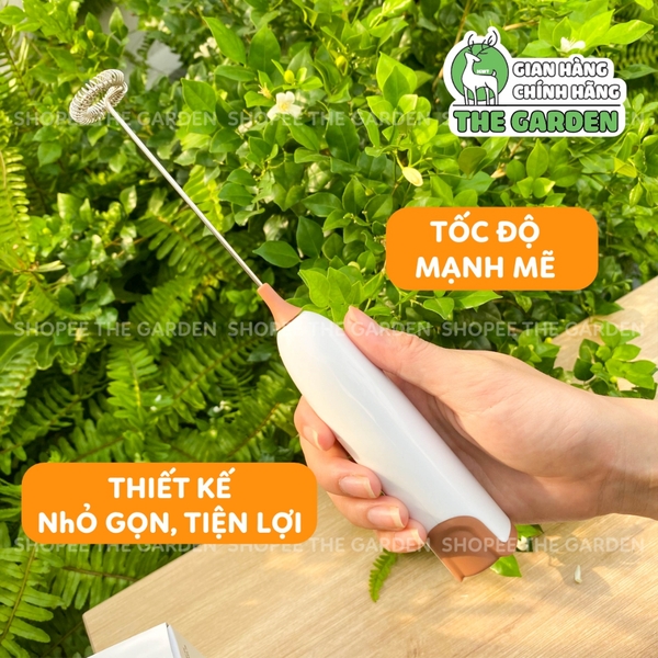 Máy tạo bọt cafe cầm tay SẠC ĐIỆN THE GARDEN ZB-1508