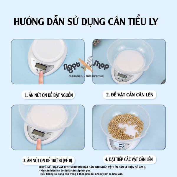Cân Tiểu Ly Điện Tử | Model B05 | Định lượng 5kg - 1g