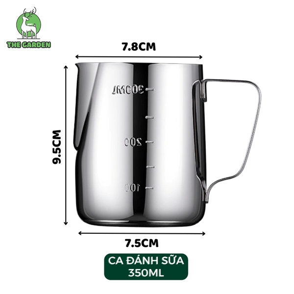 Ca đánh sữa | Chất liệu inox | Dung tích 350ML - 550ml - 900ml