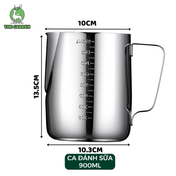 Ca đánh sữa | Chất liệu inox | Dung tích 350ML - 550ml - 900ml