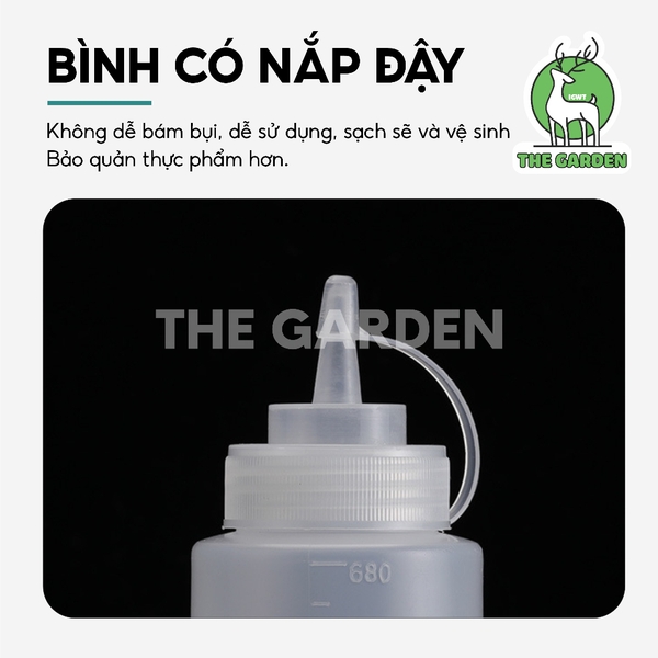 Bình Nhựa Đựng Tương, Sirup, Nước Sốt, Chai lọ đựng siro | Nhiều Dung Tích | Có Vạch Chia | Hình tròn