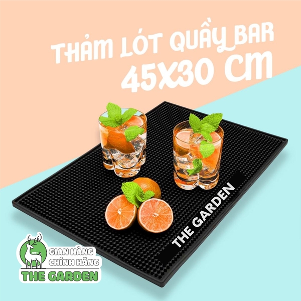 Thảm bar pha chế, thảm lót cao su quầy bar chống trượt, chống rỉ nước | Kích thước 8x60 cm