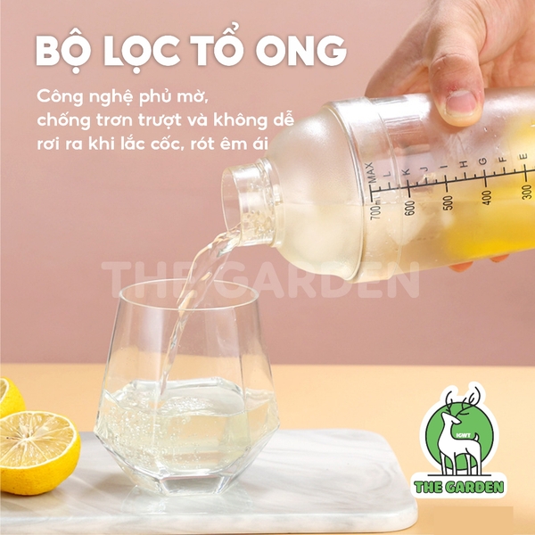 Bình lắc shaker nhựa | Dung tích 350ml
