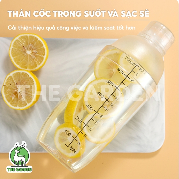 Bình lắc shaker nhựa | Dung tích 530ml