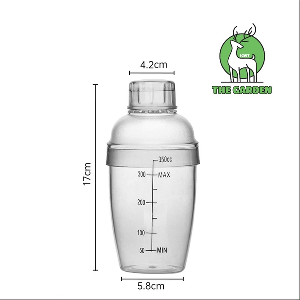 Bình lắc shaker nhựa | Dung tích 350ml