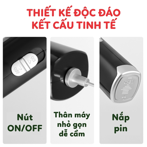 Máy tạo bọt cafe, máy đánh trứng mini cầm tay THE GARDEN nhỏ gọn