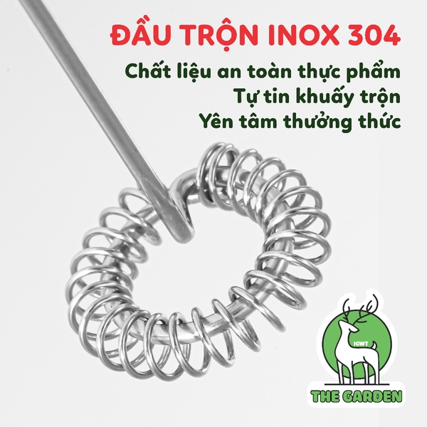 Máy tạo bọt cafe, máy đánh trứng mini cầm tay THE GARDEN nhỏ gọn