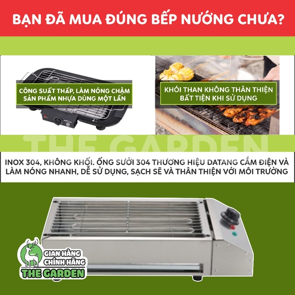 Bếp nướng điện không khói đa năng THE GARDEN BD-280 công suất 2800W