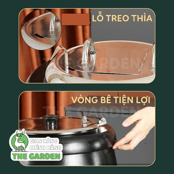 Nồi Ủ Trân Châu 10L Vỏ Gang THE GARDEN