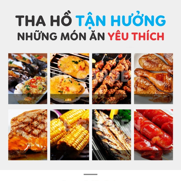 Bếp nướng Gas không khói THE GARDEN BN-06D | 6 HỌNG DÀI
