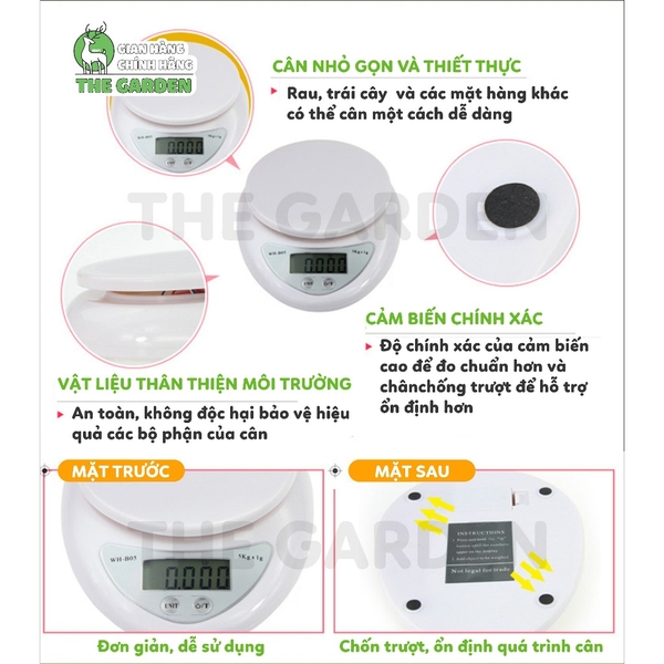 Cân Tiểu Ly Điện Tử | Model B05 | Định lượng 5kg - 1g