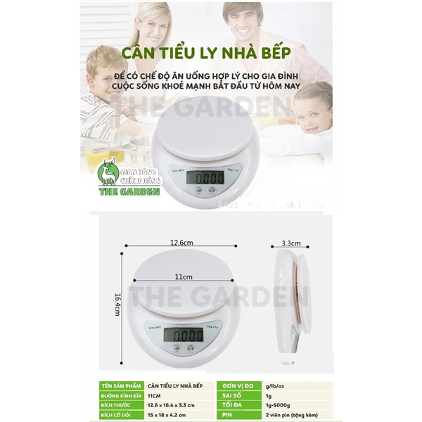 Cân Tiểu Ly Điện Tử | Model B05 | Định lượng 5kg - 1g