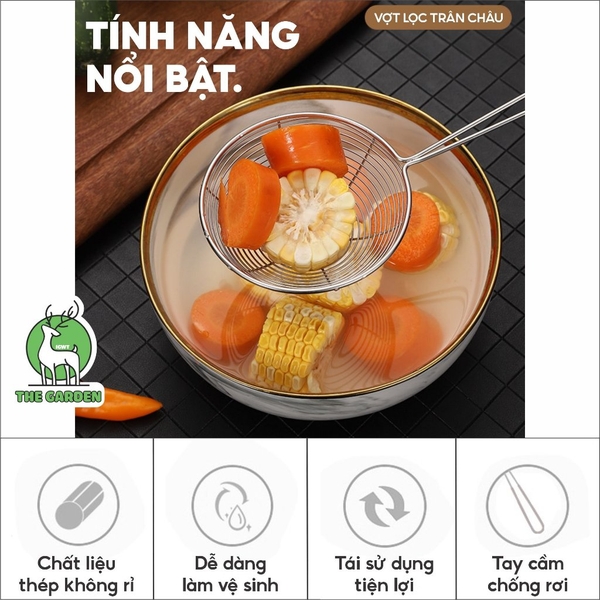 Vợt múc  trân châu | Chất liệu inox