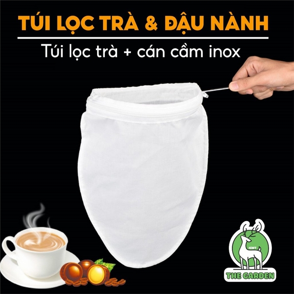 Vợt vải lọc trà, cán inox | Đường kính 13 - 19 - 23 cm