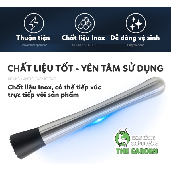 Chày bar dầm pha chế inox 20cm