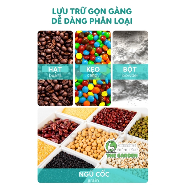 Hộp Nhựa Đựng Bột, Hạt, Cà Phê | Chất liệu Nhựa PC | Dung tích 700ml và 1,5L