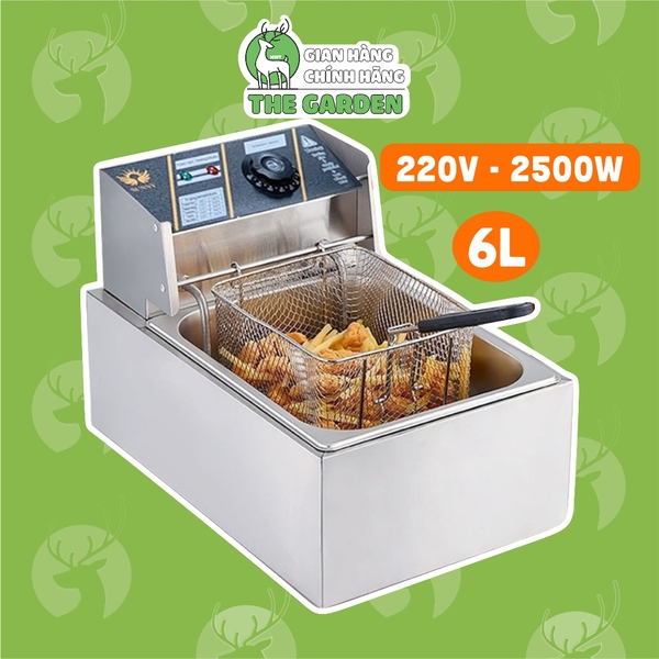 Bếp chiên ngập dầu nhúng điện THE GARDEN TG-01 | Dung tích 6L | Công suất 2500W