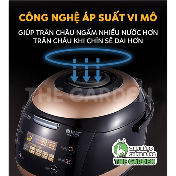 Nồi nấu trân châu tự động AONUOSI phiên bản Tiếng Anh dung tích 5L