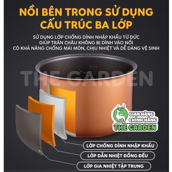 Nồi nấu trân châu tự động AONUOSI phiên bản Tiếng Anh dung tích 5L