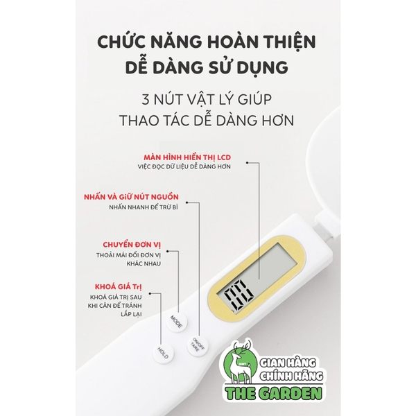 Cân Tiểu Ly Điện Tử | Dạng Thìa | Định lượng 500 - 0,1g