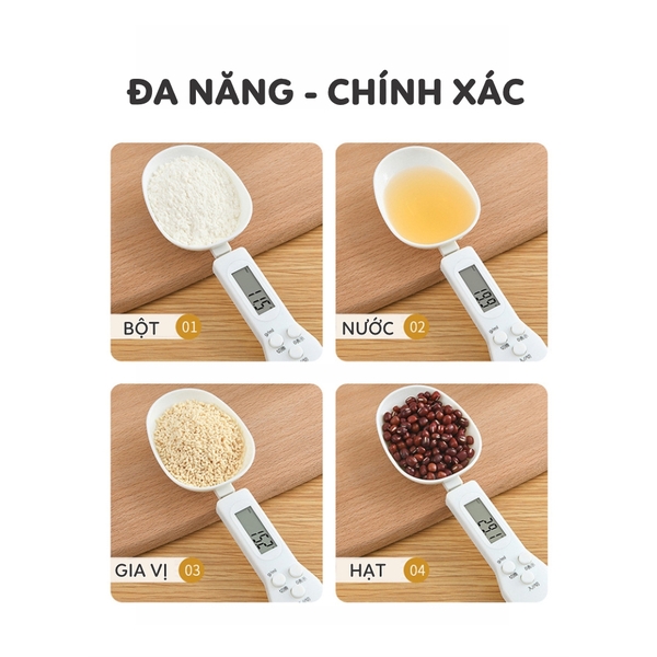 Cân Tiểu Ly Điện Tử | Dạng Thìa | Định lượng 500 - 0,1g