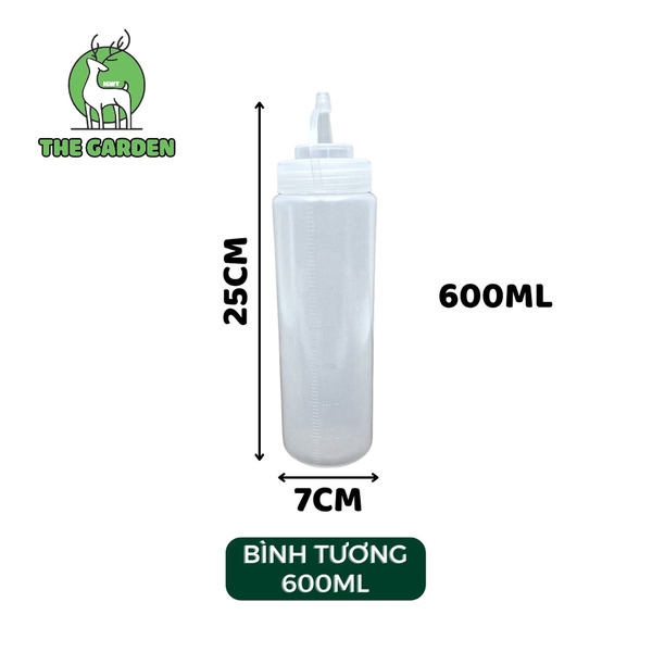 Bình Nhựa Đựng Tương, Sirup, Nước Sốt, Chai lọ đựng siro | Nhiều Dung Tích | Có Vạch Chia | Hình tròn