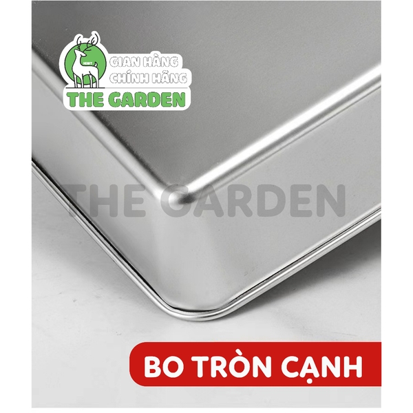 Bộ khay inox 304 THE GARDEN đựng topp g - gia vị  6 và 8 ngăn có nắp nhựa