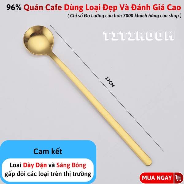 Thìa muỗng cà phê | Inox mạ vàng | Inox mạ bạc