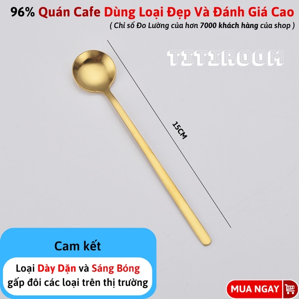 Thìa muỗng cà phê | Inox mạ vàng | Inox mạ bạc